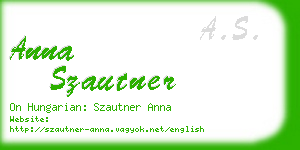 anna szautner business card